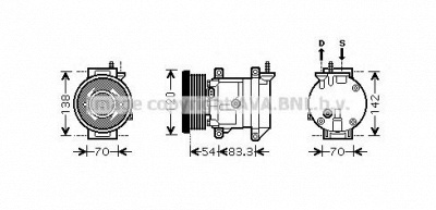 AVA QUALITY COOLING dwk071 -  Компрессор, кондиционер